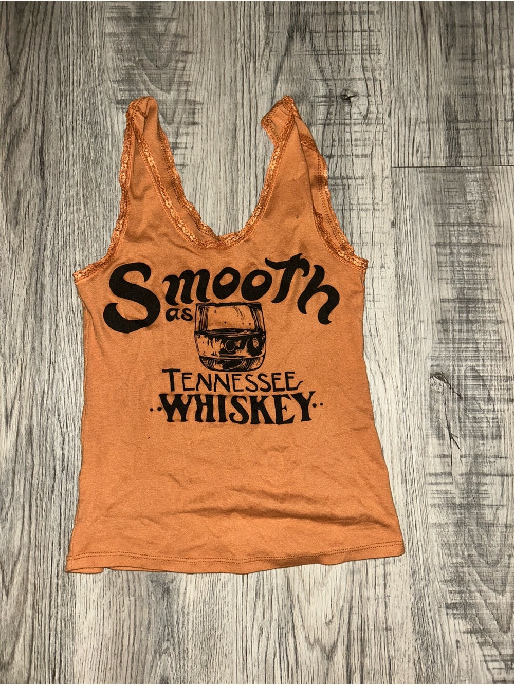 Desigual Orange Graphic 'Tennessee Whiskey' Tank Top